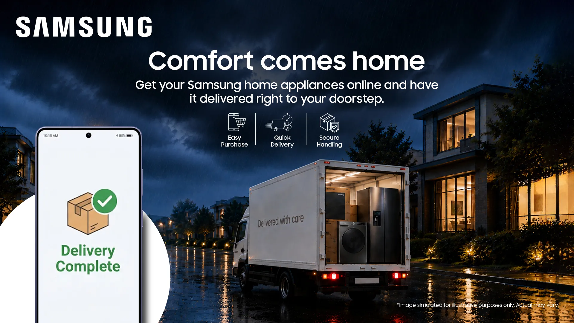 Samsung offers up to 23% cashback and attractive gifts on TVs and home appliances.